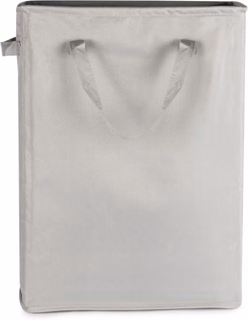 Maison & White 45L Slim Fabric Laundry Basket with Handles, Grey