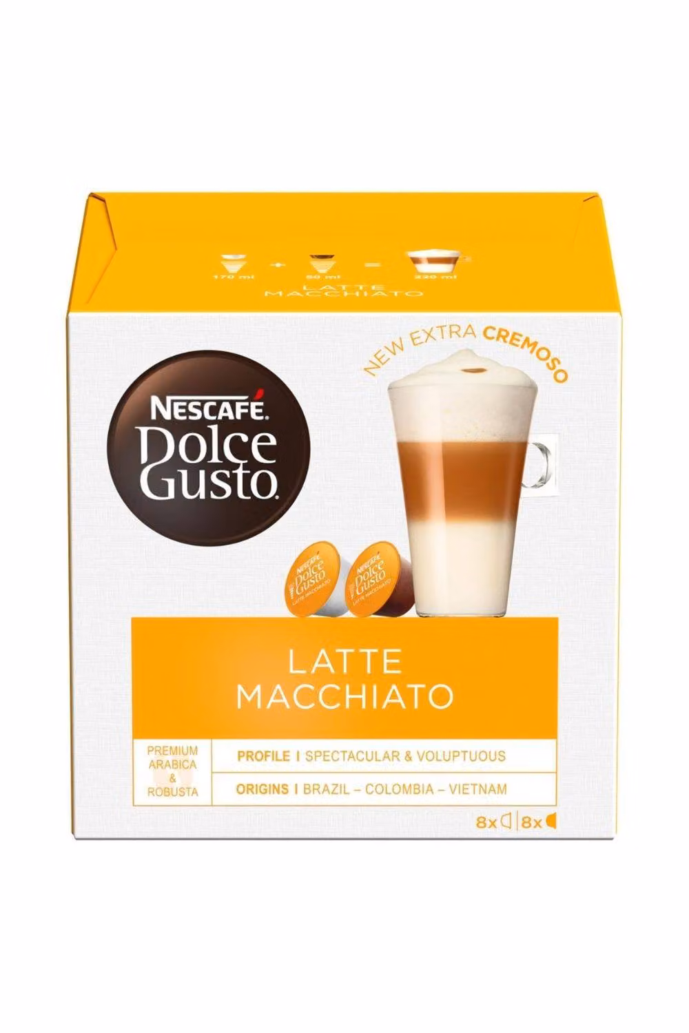 Nescafe Dolce Gusto Cafe Au Lait and Latte Macchiato Pods, 32 Pack, Brown – 4