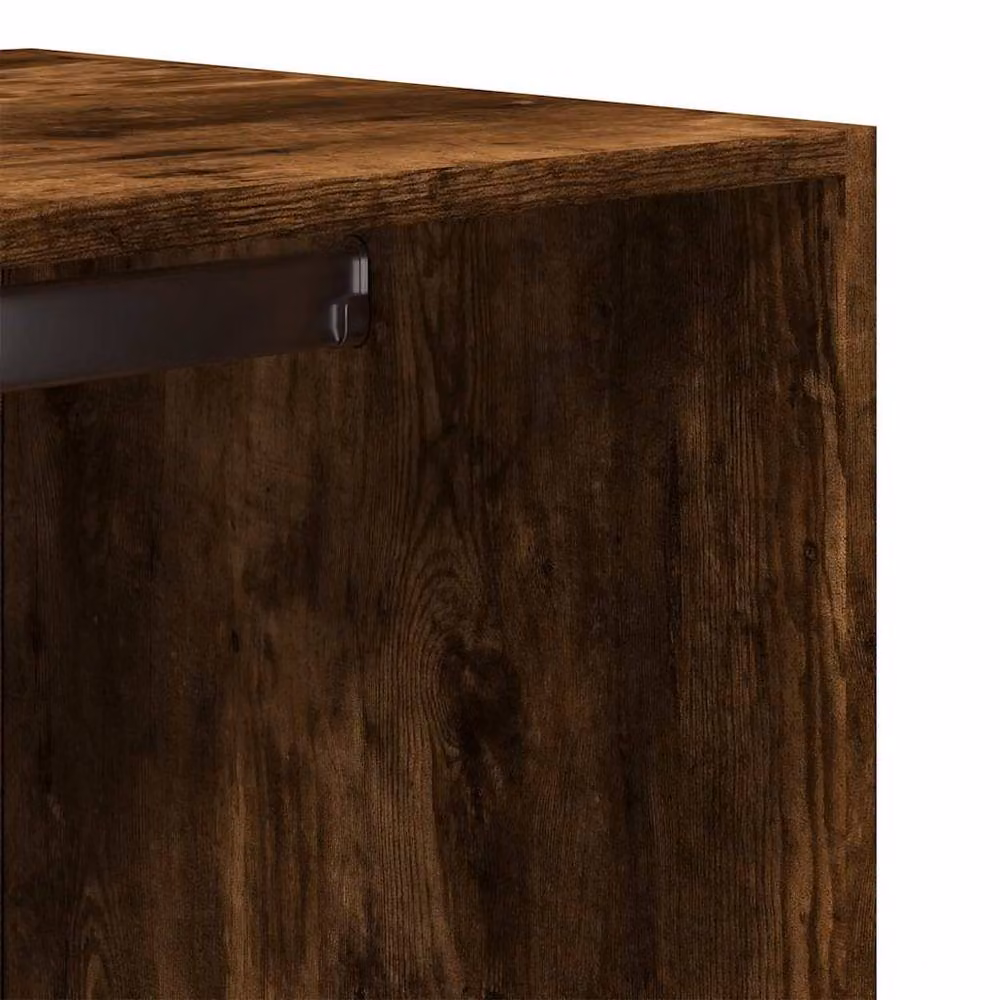 Berkfield Home Smoked Oak Wardrobe in Brown, W/D/H: 80 x 50 x 200 cm – 4