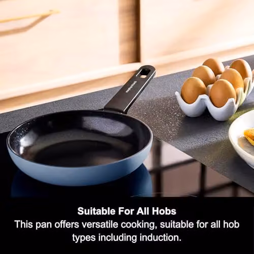 Morphy Richards Blue Aluminium Frying Pan with Ceramic Coating, 20cm – 3