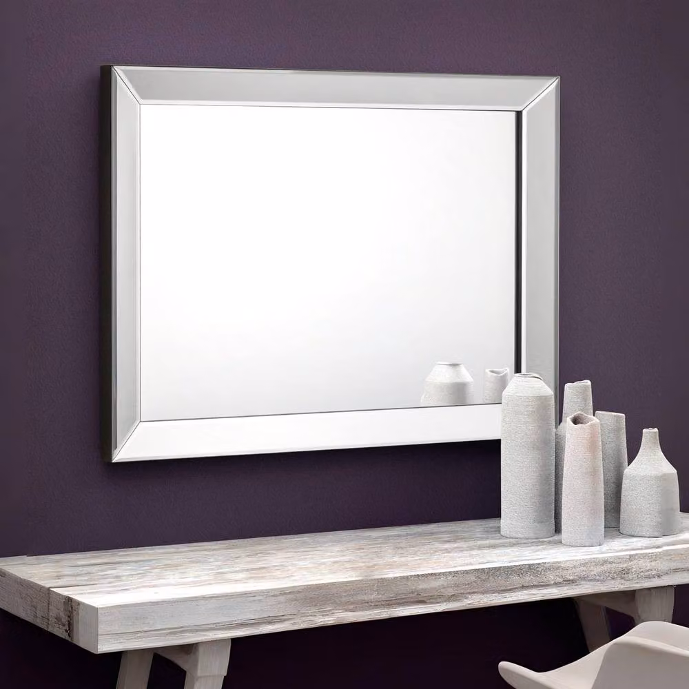 Cheshire Serano Bevelled Glass Rectangular Wall Mirror in Clear – 2