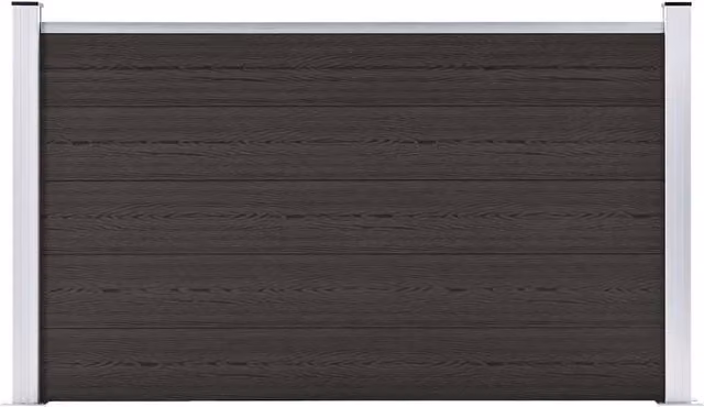 Berkfield Home Durable WPC Fence Panel, Black, H 180 cm x W 105 cm – 1