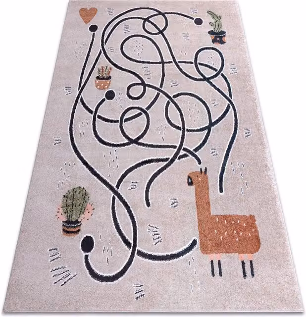 RugsX TR Abstract Childrens Fun Rug in Beige, W: 120 cm, L: 170 cm – 1