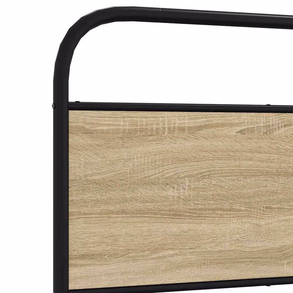 Berkfield Home Sonoma Oak King Size Bed Frame in Light Oak, W: 150 cm, D: 200 cm – 4