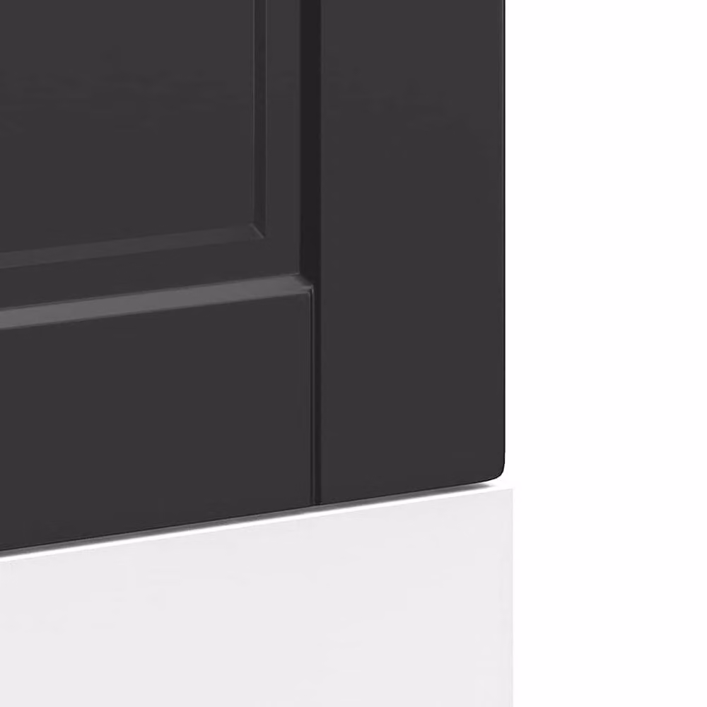 Berkfield Home Porto Black Decorative Dishwasher Panel in Engineered Wood, W: 45 cm, H: 67 cm – 4