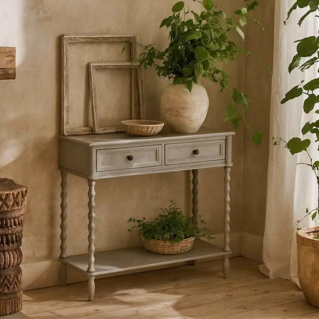 Wyld Haus Thuy Grey Wood Console Table – 1
