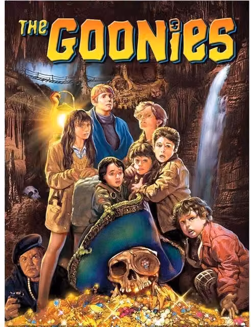 The Goonies Multicolour Typography Paper Poster Print