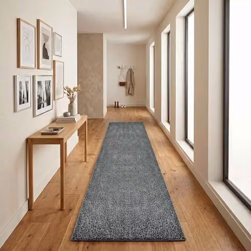 Desire Rugs Ainsley Modern Plain Round Shaggy Area Rug in Grey, Diameter: 120 cm – 5