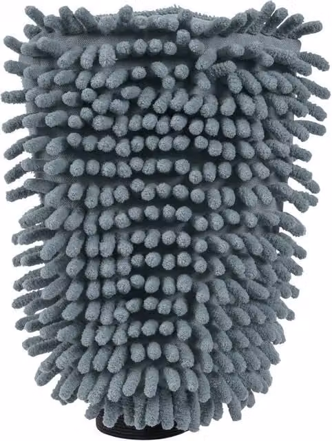 JVL Microfibre Cleaning Hand Mitt Duster, Grey
