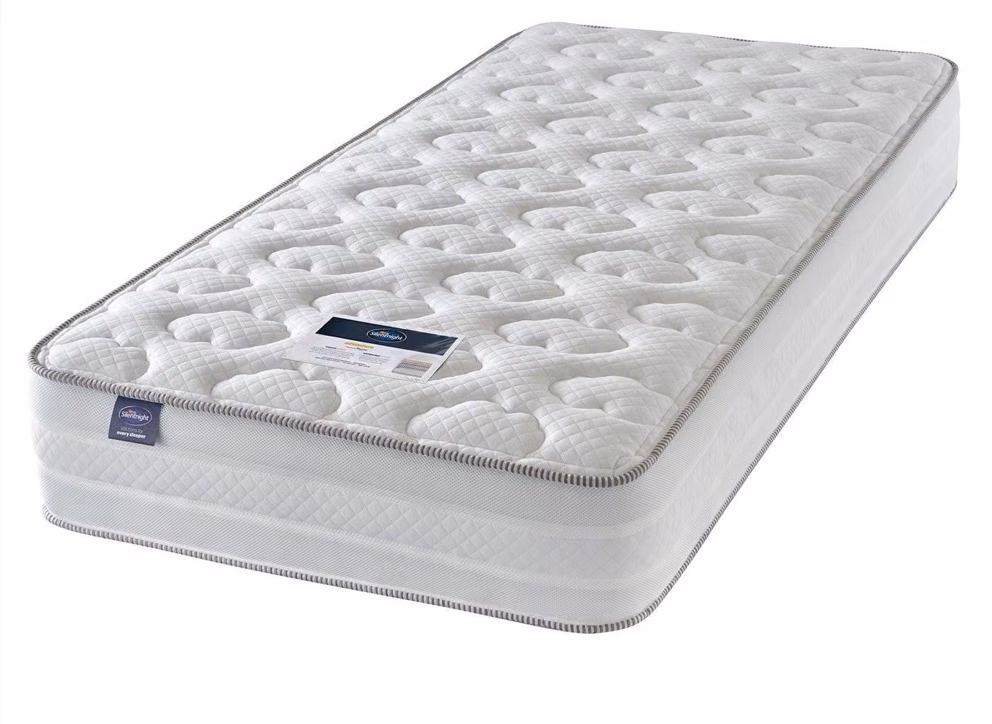 Silentnight Adventure Natural Kids' Hybrid Mattress with Wool and Antibacterial Temperature Regulation in White