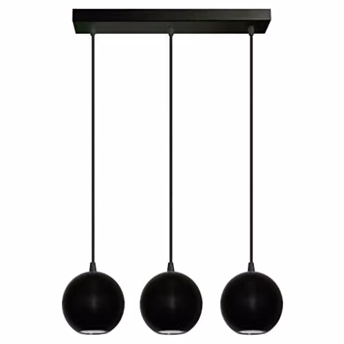 Netlighting Midway Straight Bar Pendant Ceiling Light Black 40cm