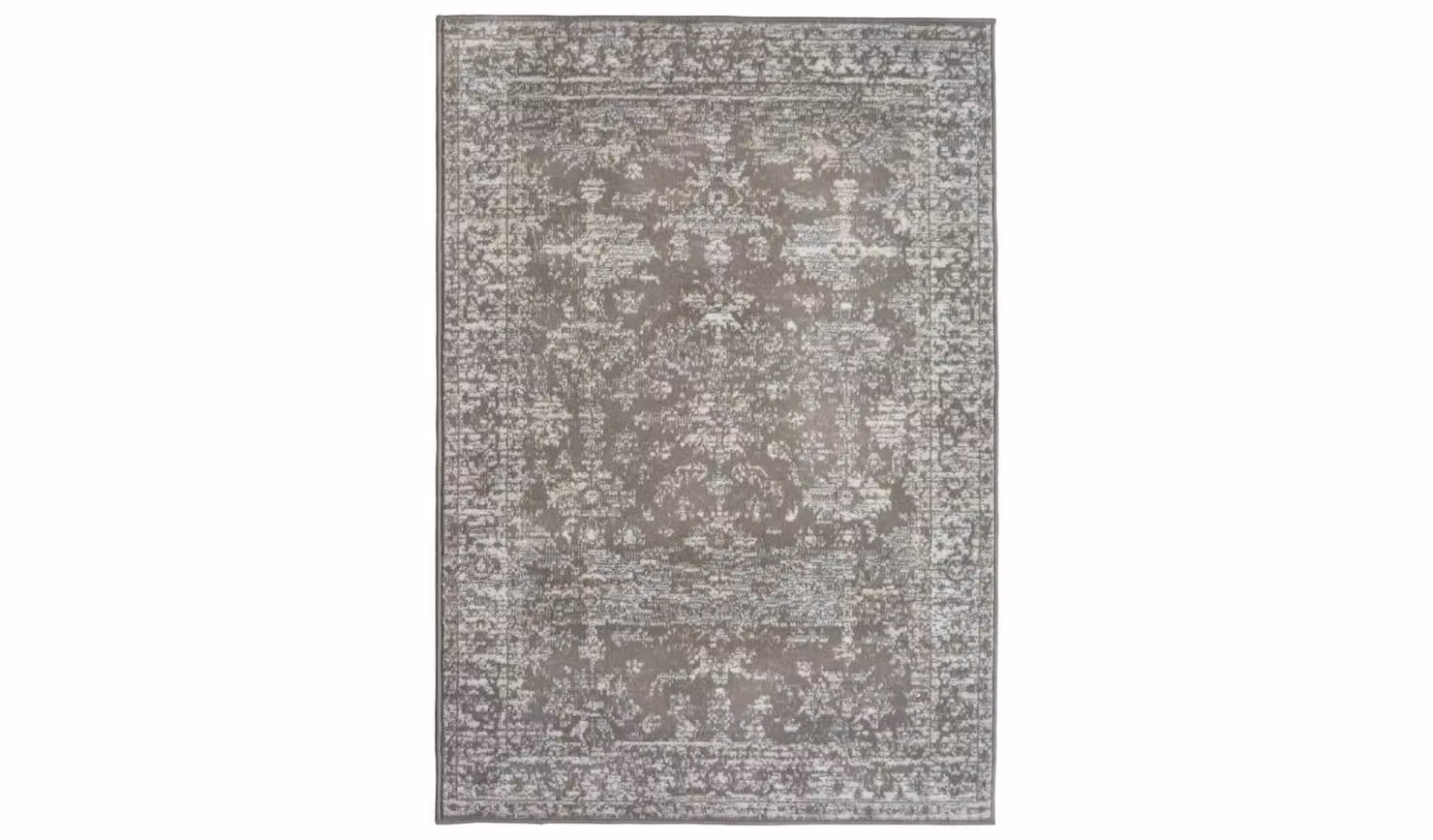 Homemaker Classic Oriental Woven Short Pile Rug in Beige and Grey, W: 80 cm, L: 150 cm
