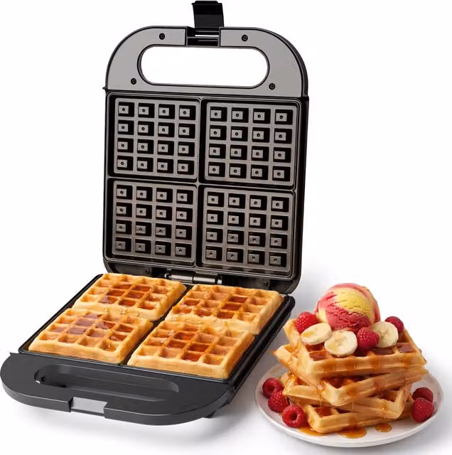 Vonshef Belgian Brussels Waffle Maker, Black