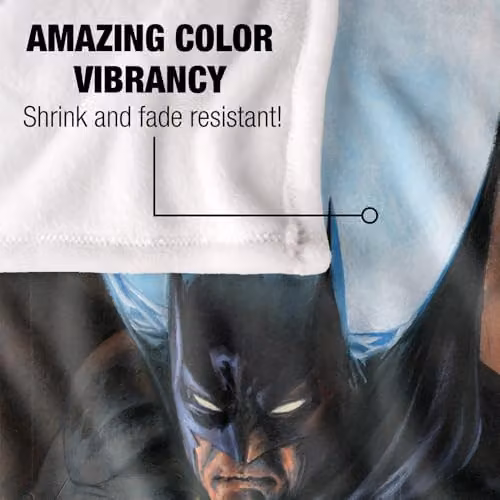 Warner Bros. Batman Blue Silky Touch Super Soft Fleece Throw Blanket W: 91 cm, L: 147 cm – 3
