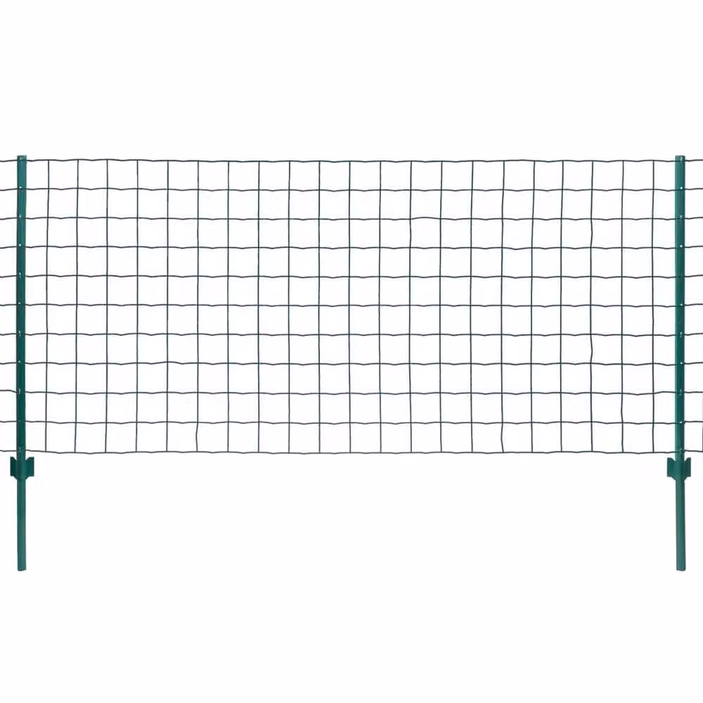 Berkfield Home Durable Euro Fence Green PVC-Coated Steel 20 x 1.5 m – 2