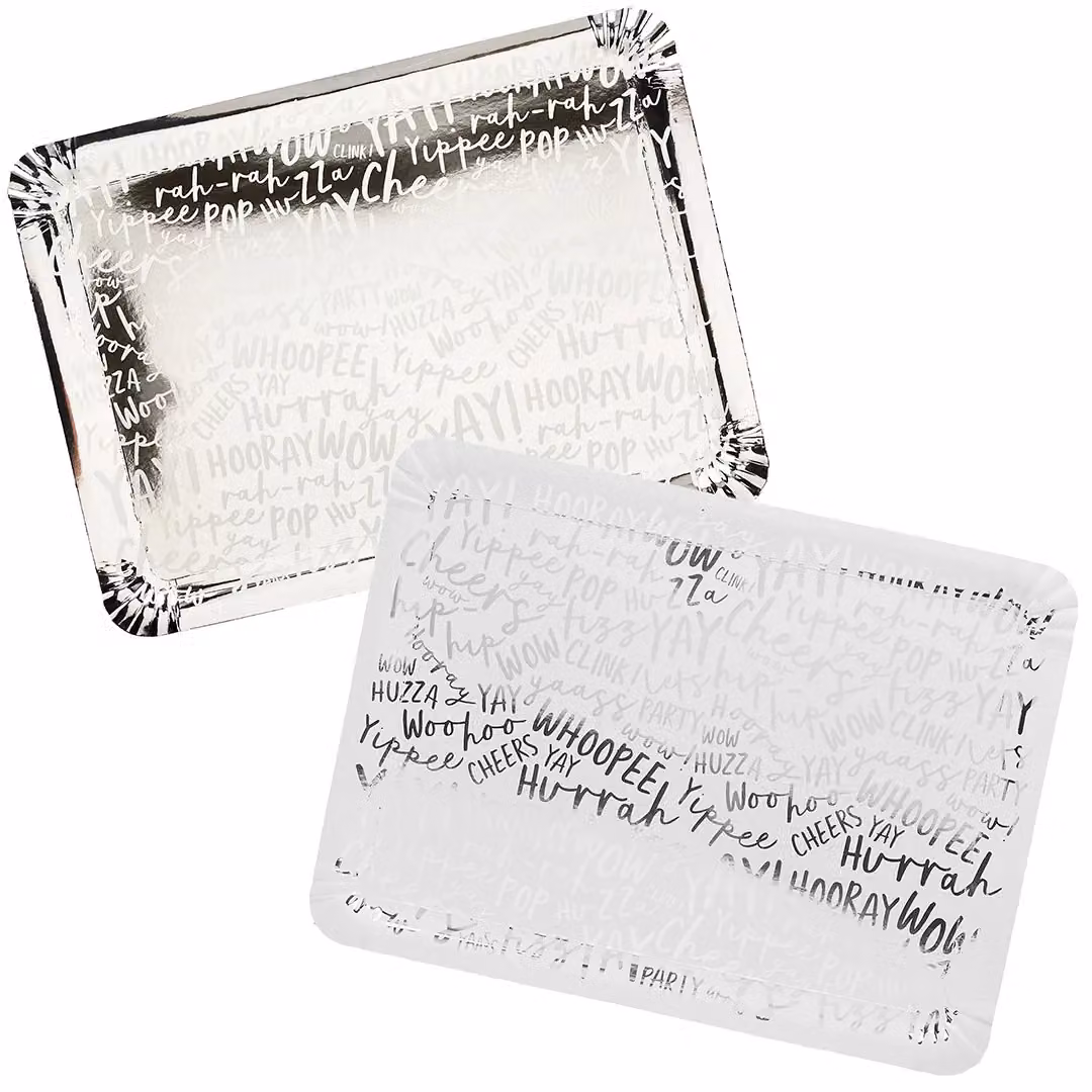 Club Green Silver Celebrate Paper Trays, Pack of 4 – 2