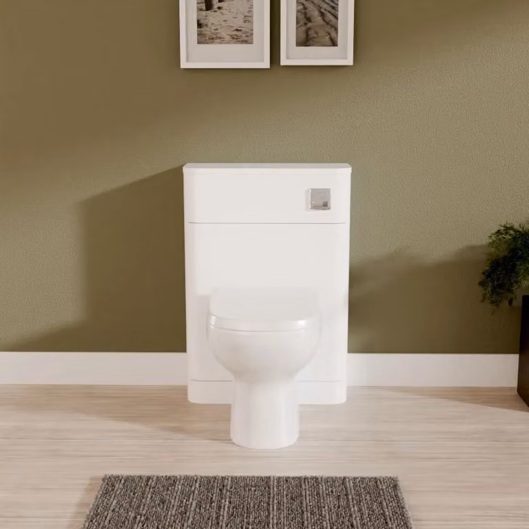 Balterley Gloss White Freestanding Floor Standing WC Toilet Unit Width: 55 cm