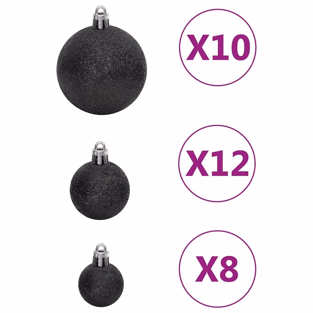 Berkfield Home 111 Piece Black Christmas Bauble Set – 3