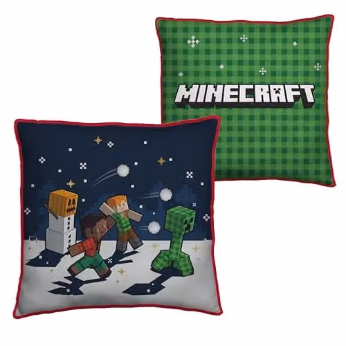 Character World Officially Licensed Minecraft Square Cube Cushion, Multicolour, W/D/H: 40 x 40 x 40 cm