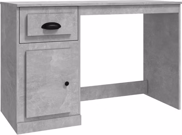 Berkfield Home Computer Desk in Grey with Drawer, W/D/H: 115 x 50 x 75 cm – 1