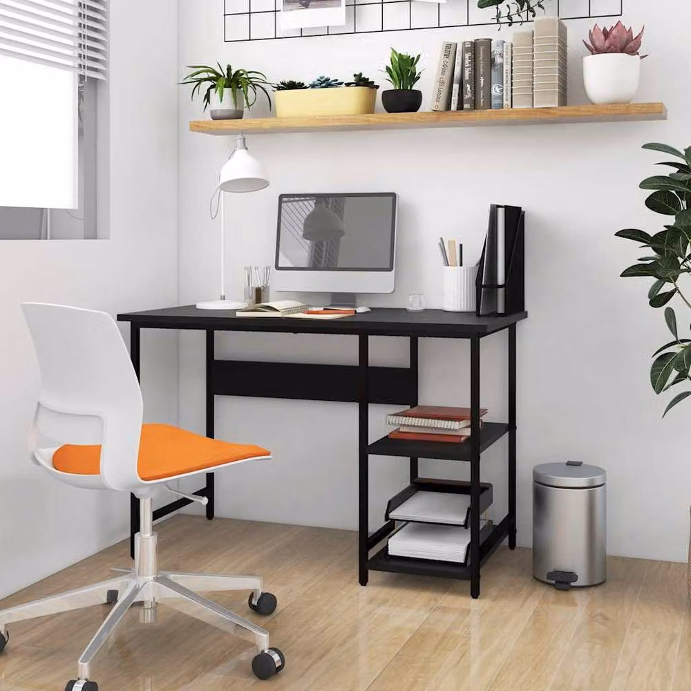 Berkfield Home Computer Desk in Black, W/D/H: 105 x 55 x 72 cm – 2