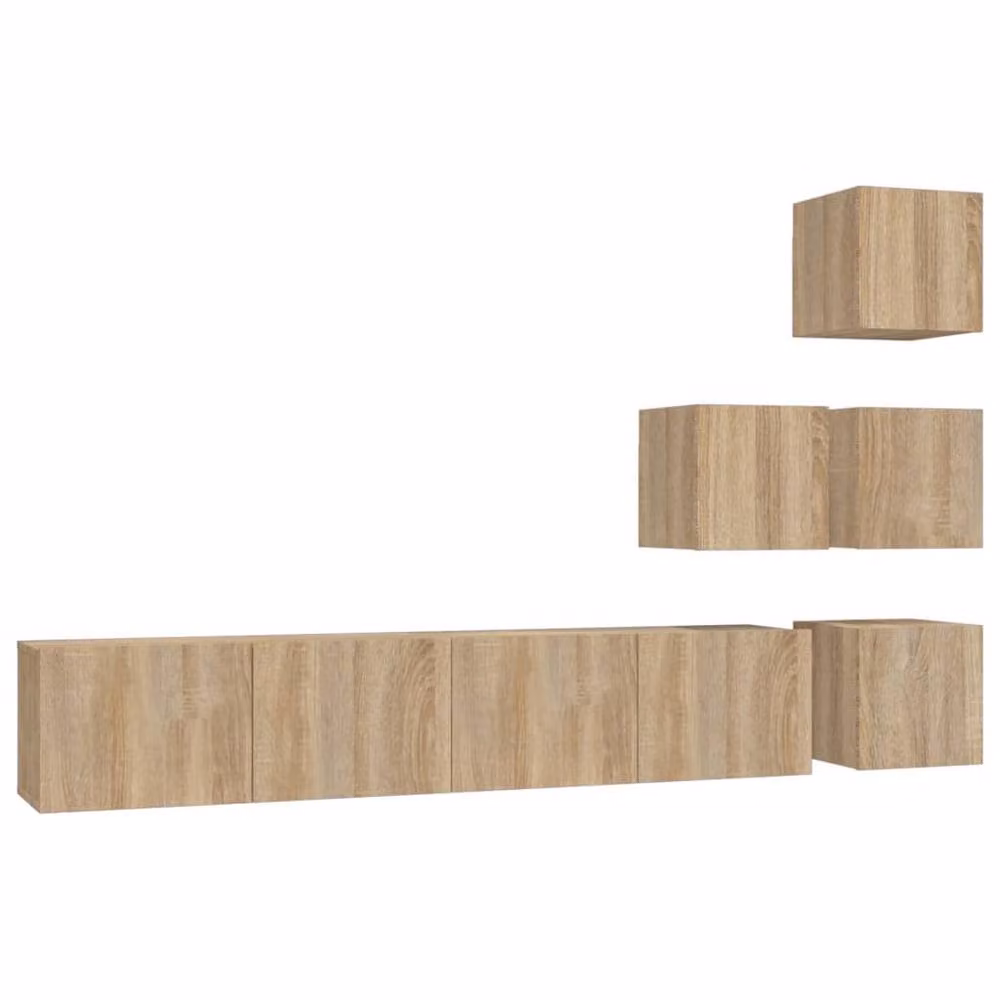 Berkfield Home Wall-mounted TV Cabinet in Sonoma Oak Brown – 2