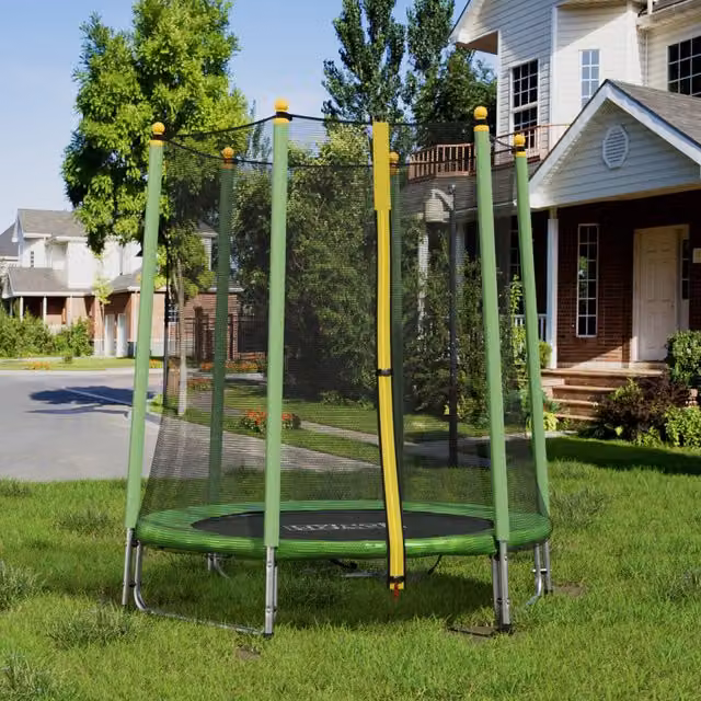 Kidkid Mini Trampoline with Safety Net in Green