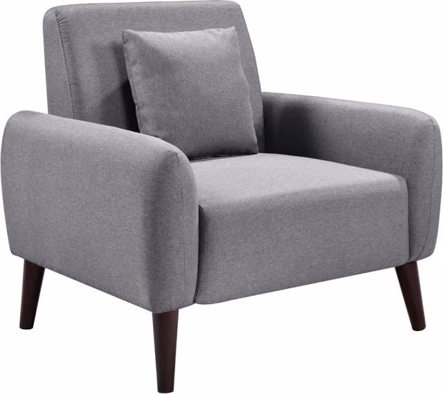 Comfy Living Ltd Grey Linen Fabric Armchair – 1