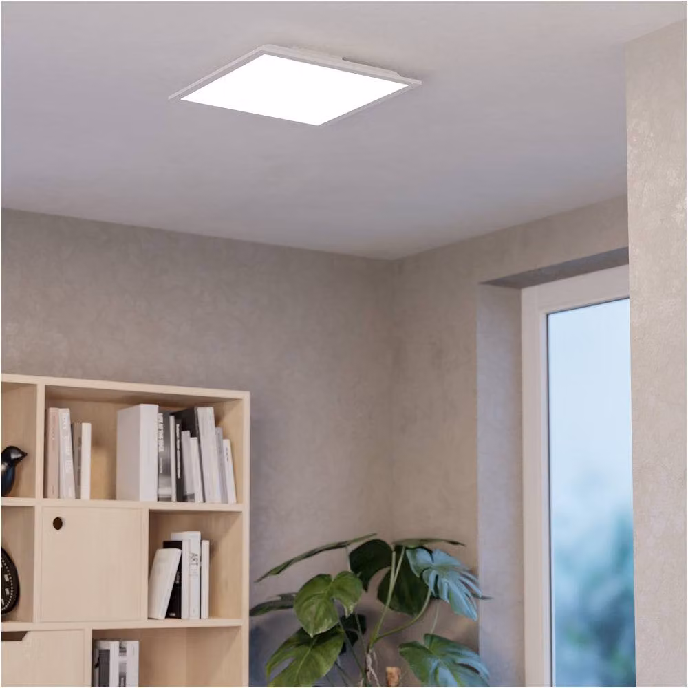 Loops Modern White Square LED Ceiling Light with Bulb Included – 2