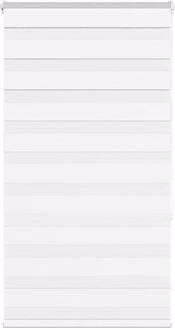 Berkfield Home White Zebra Day and Night Blind, W: 75 cm, H: 150 cm, Polyester