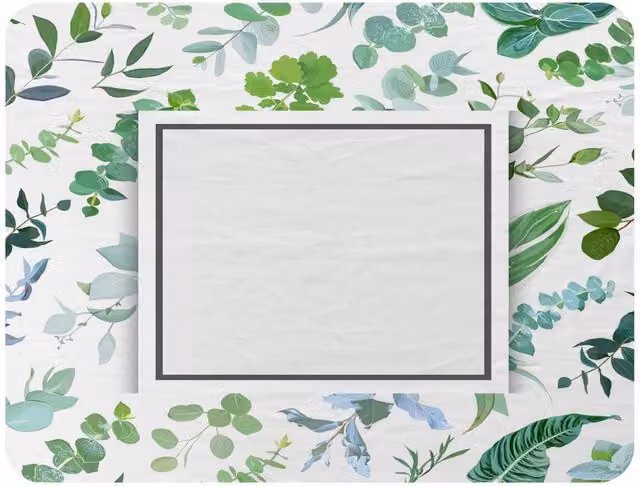 Benjamin Tate Design Green Leaves Floral Fleece Blanket in Green and Sand, W/D/H: 120 x 150 cm – 2