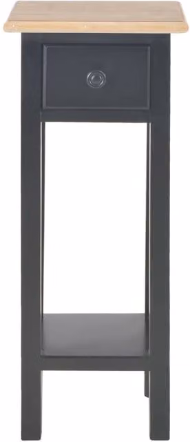 Berkfield Home Black Wood Side Table, W/D/H: 27 x 27 x 65.5 cm – 1