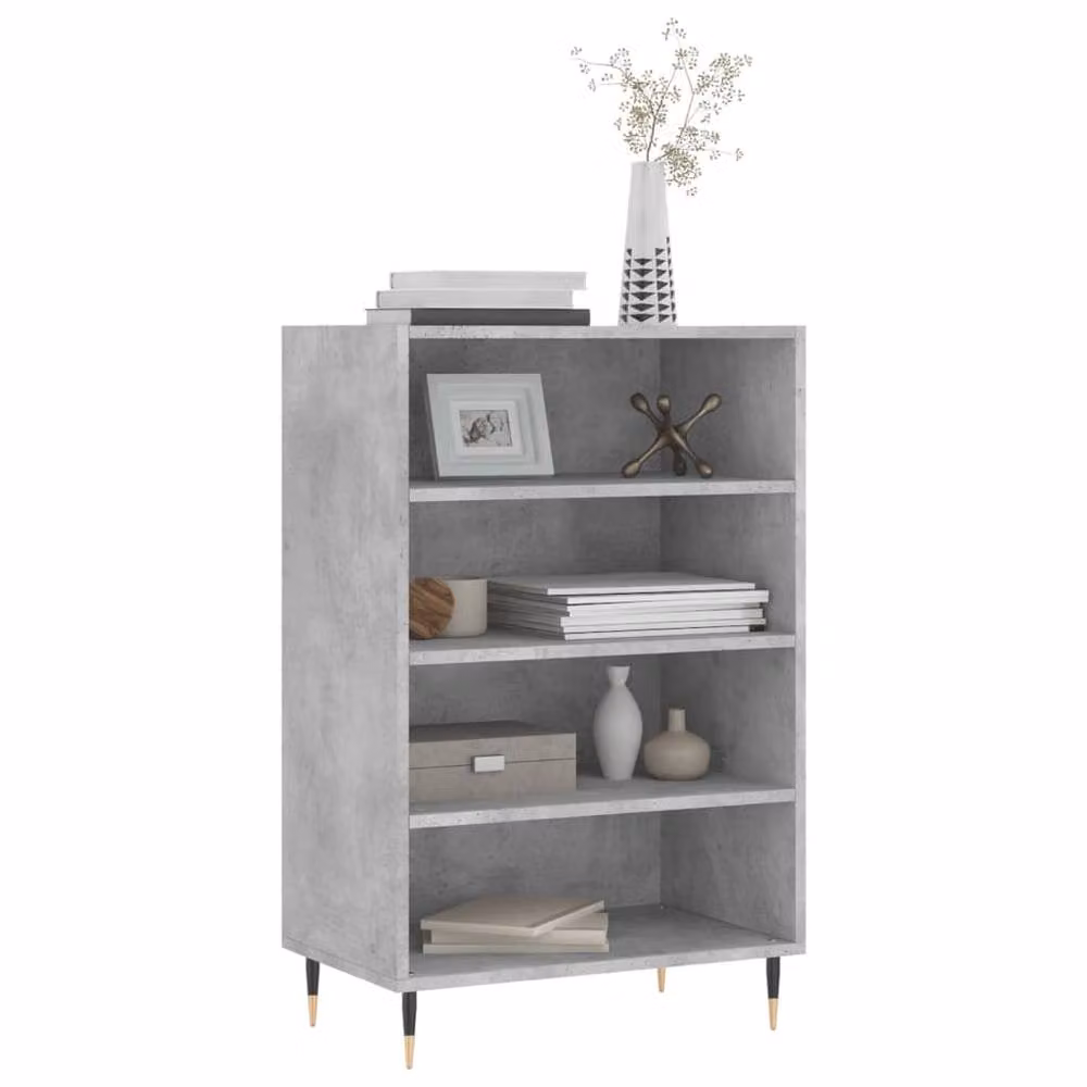 Berkfield Home Modern Highboard in Grey with Hinged Doors, W/D/H: 57 x 35 x 90 cm – 3