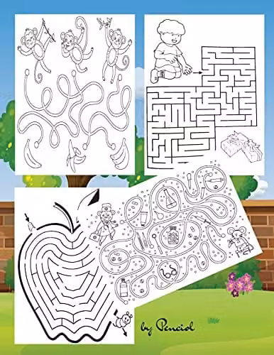 Lulu Maze Activity Book for Kids Ages 4-8 with Multicolour Brain Bending Puzzles – 2