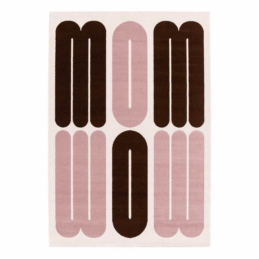 sweeek Modern Abstract Indoor Rug in Pink and Brown, W: 120 cm, L: 170 cm – 2