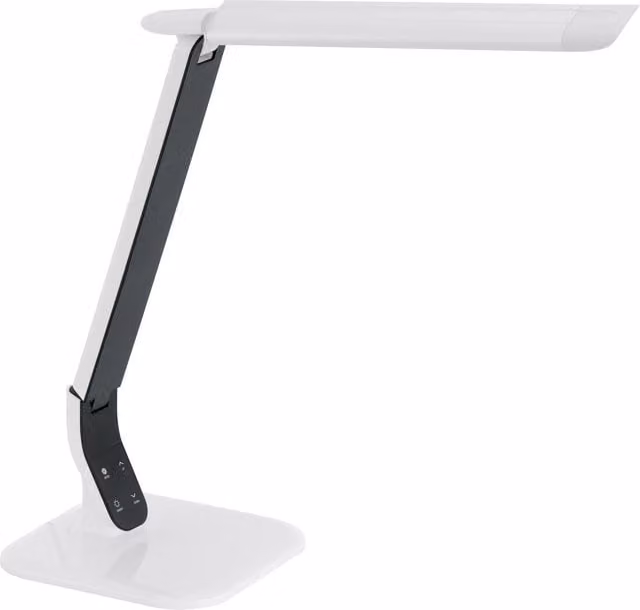 Loops LED Table Desk Lamp in White and Black with Dimmable Touch Control and 6W Bulb Included