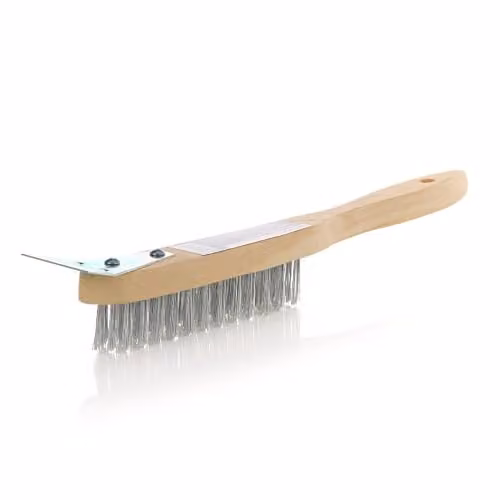 Raraion Steel Wire Brush and Scraper, Silver, 27.5 cm