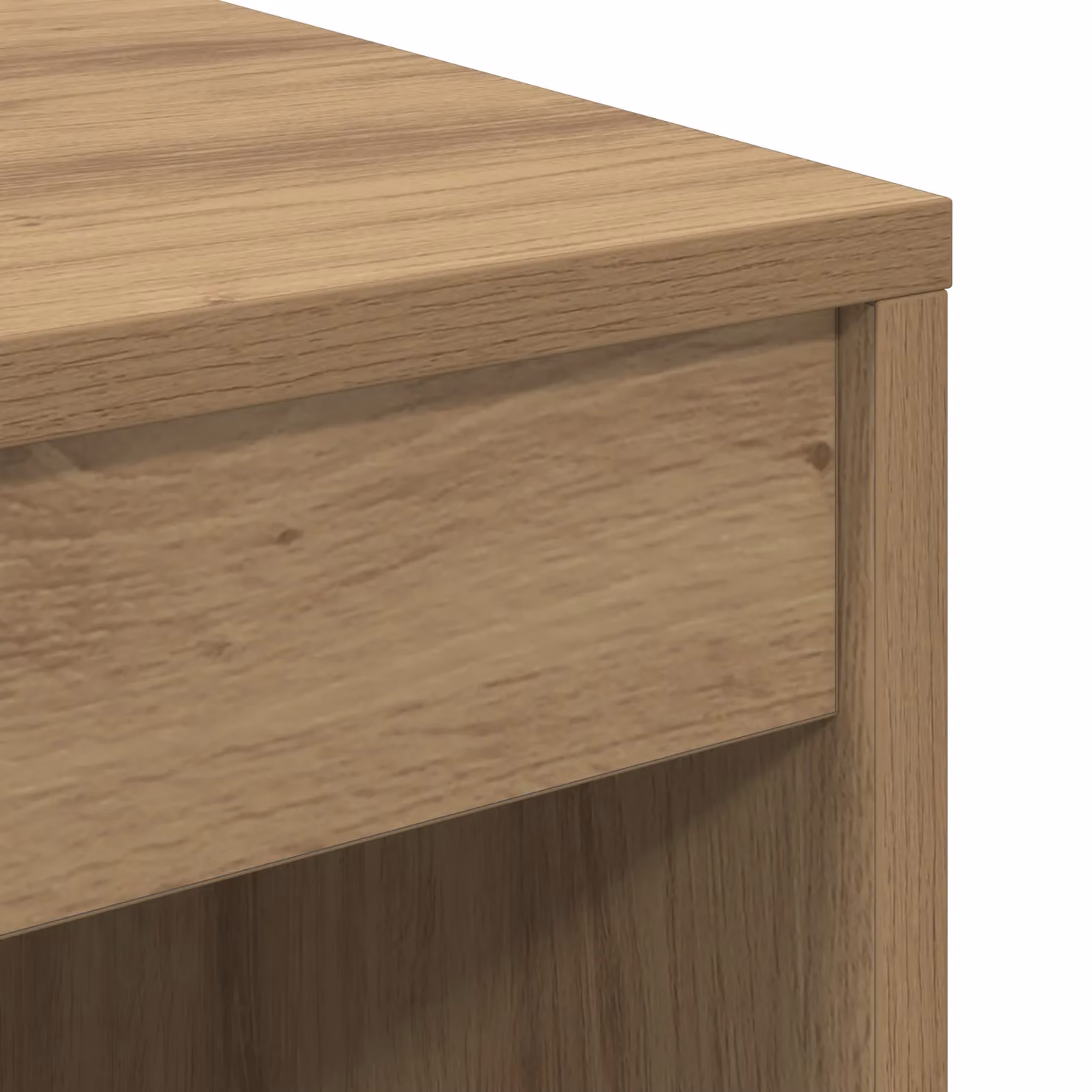 Berkfield Modern Writing Desk with Storage in Artisan Oak Brown – 4