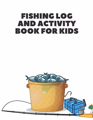 Fishing Log and Activity Book for Kids with Mazes, Word Search, Sudoku and Colouring, Multicolour