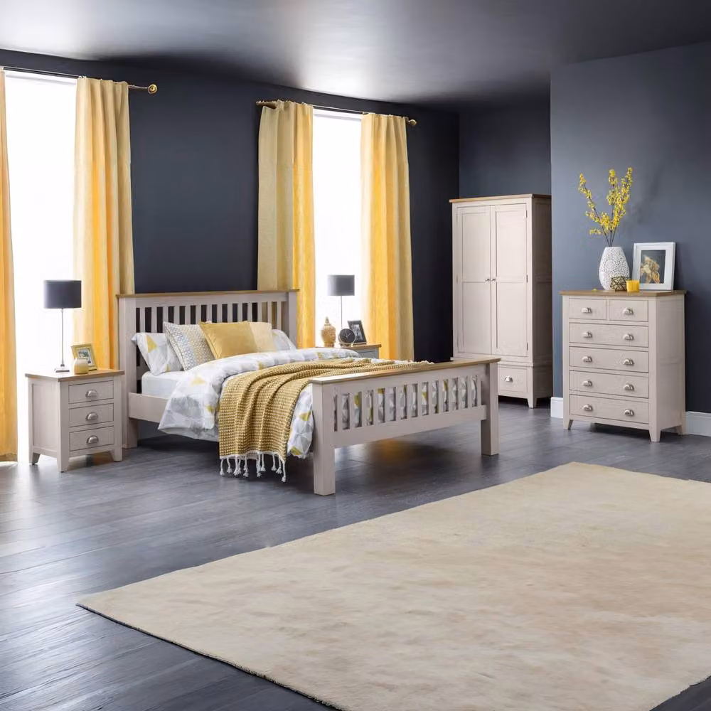 Cheshire Westbury 2 Door and 1 Drawer Wardrobe in Elephant Grey – 2