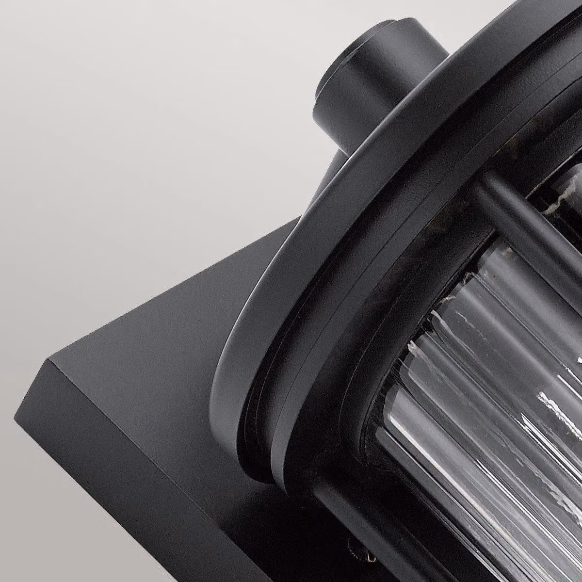 Kichler Barras Black Outdoor Wall Lantern with Transparent Glass IP44 – 4