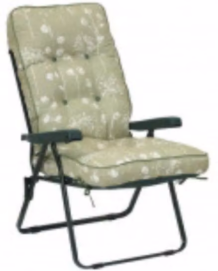 Glendale Garden & Leisure Ltd Deluxe Recliner Renaissance Sage Cushion in Green