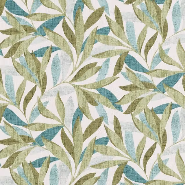 Terrys Mauritius Fabric Pampas Floral Cotton Multicolour Green
