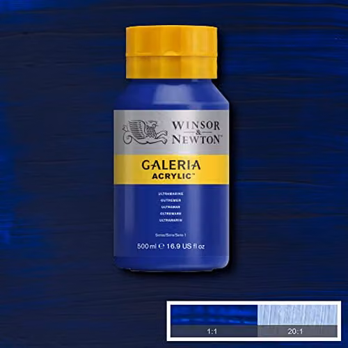 Winsor & Newton Galeria Professional Acrylic Paint, Ultramarine Blue, 500ml – 2