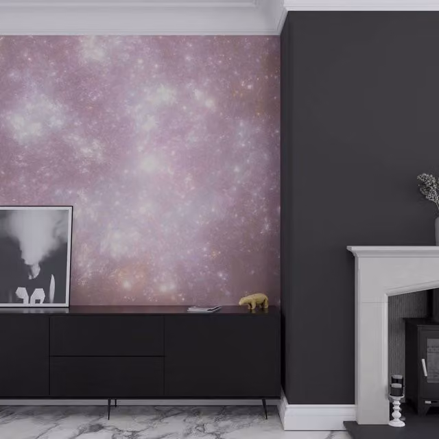 Superfresco Easy Stardust Dream Abstract Mural in Blue, Pink and Purple, W: 300 cm, H: 280 cm – 1
