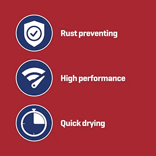 Johnstone's Speciality Anti-Rust Metal Primer in Red Oxide, Matt Finish, 750ml – 3