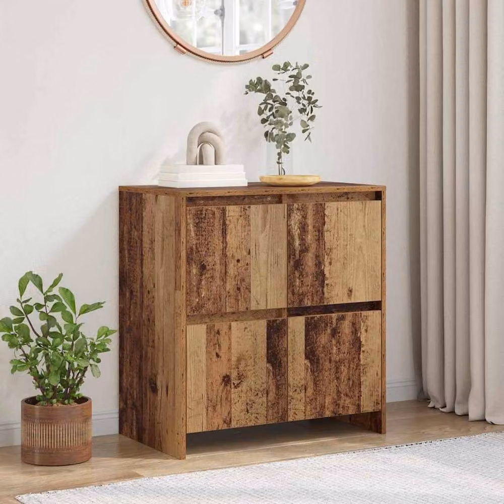 Berkfield Home Rustic Sideboard with Door in Brown, W/D/H: 70 x 41 x 75 cm – 2
