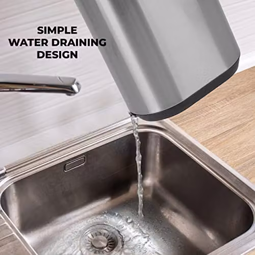 Top 3 Stainless Steel Kitchen Utensil Holder and Knife Block in Silver with Drainage System and Non-Slip Base – 4