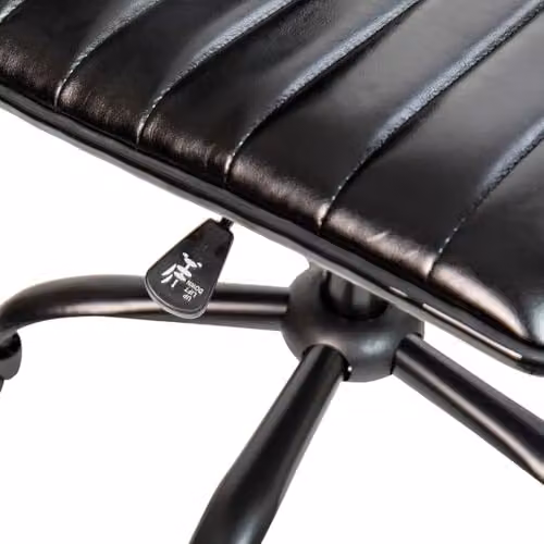 FWStyle Executive Office Chair in Black Synthetic Leather with 360 Degree Swivel and Castors – 4