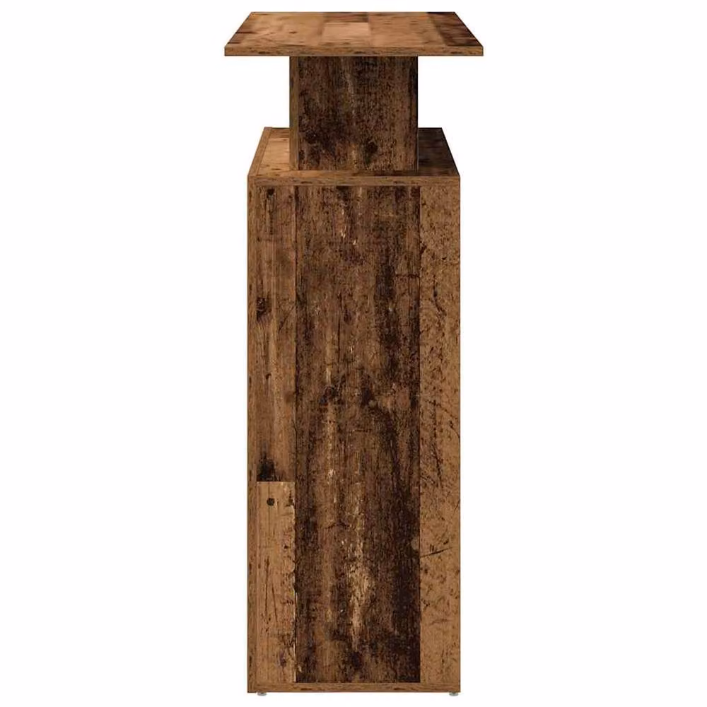 Berkfield Home Old Wood Reception Desk in Brown, W/D/H: 100 x 40 x 104 cm – 4